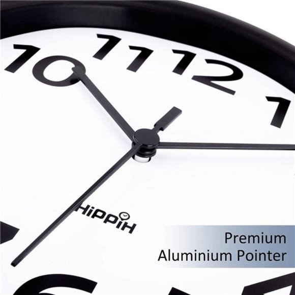 2 Pack Silent Wall Clock, 10 Inch Non Ticking Quiet Digital Sweep Decorative - Picture 2 of 5